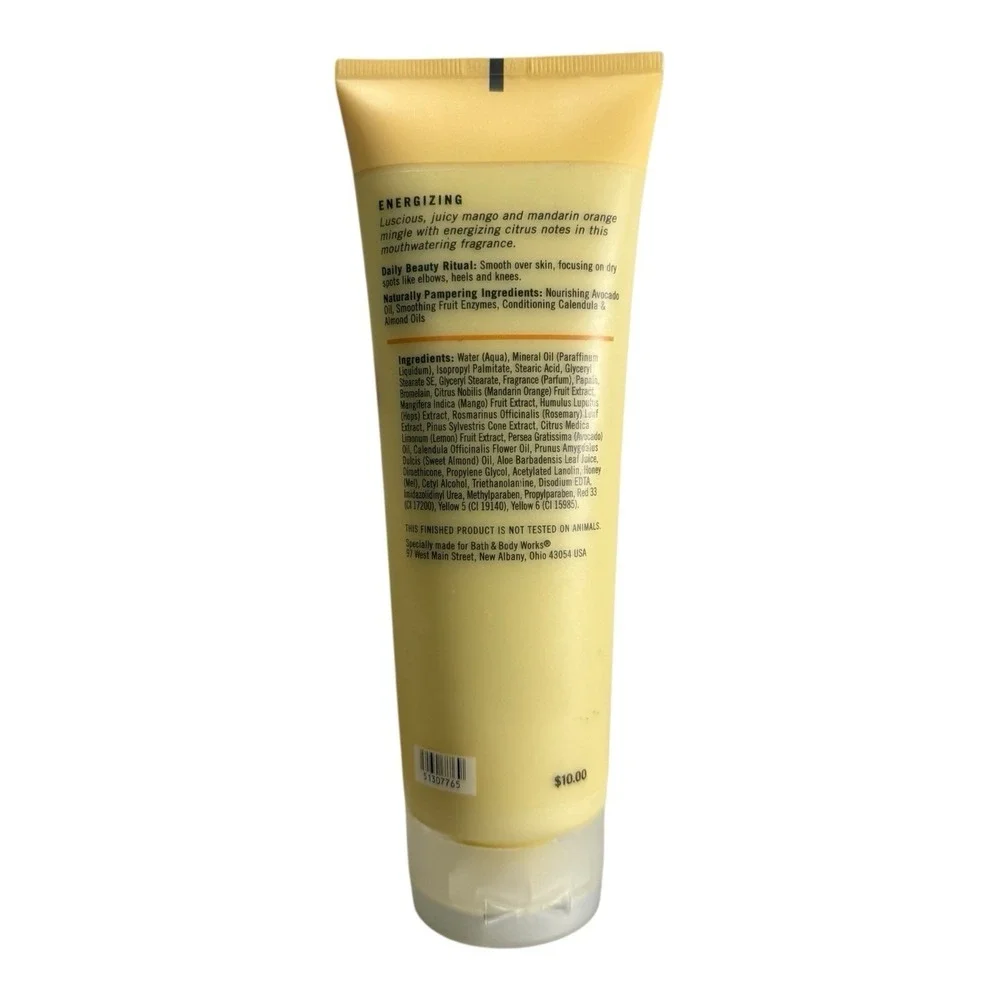 BATH BODY WORKS PLEASURES MANGO MANDARIN BODY CREAM 8oz Vintage Rare Collectable